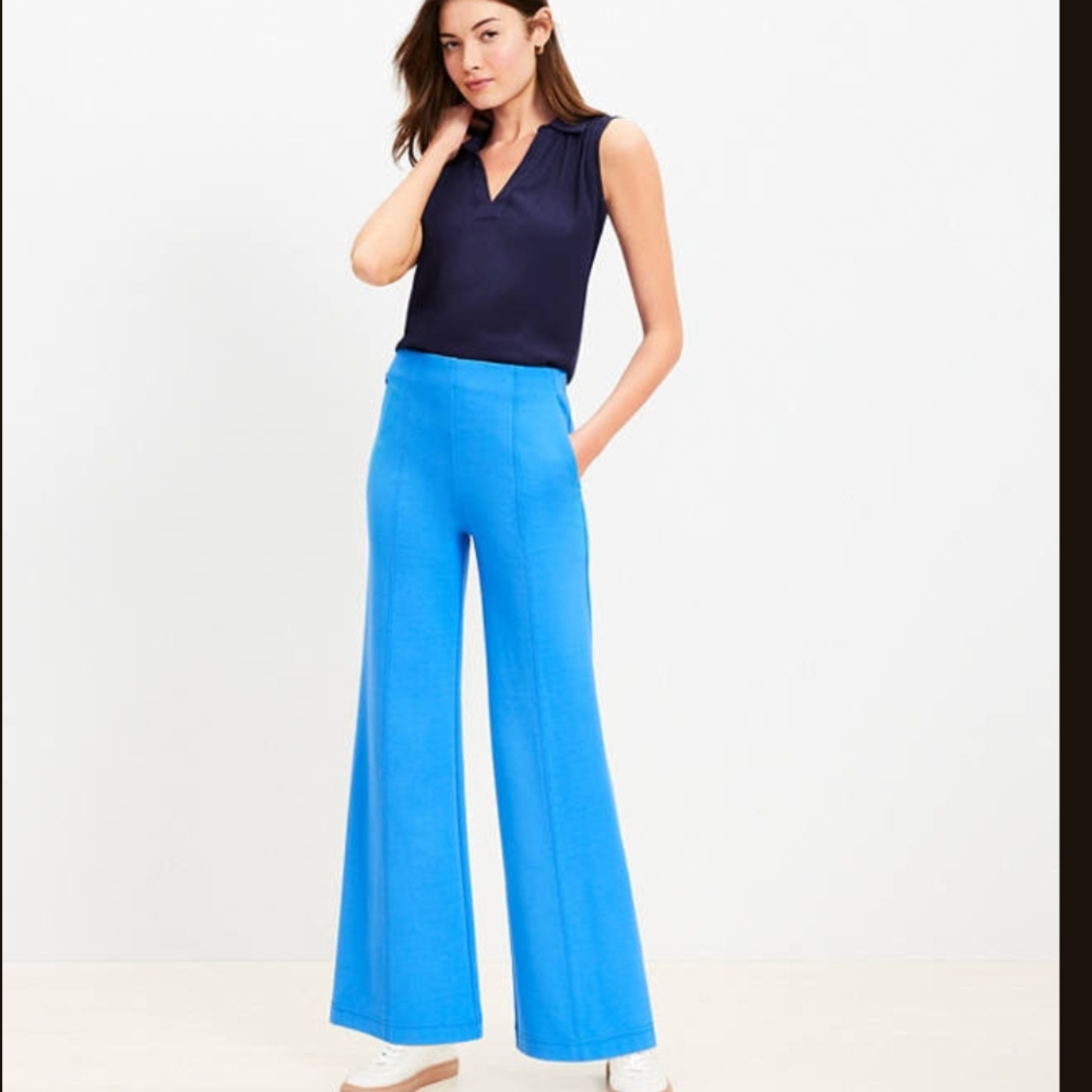 LOFT Blue Wide Leg Pants